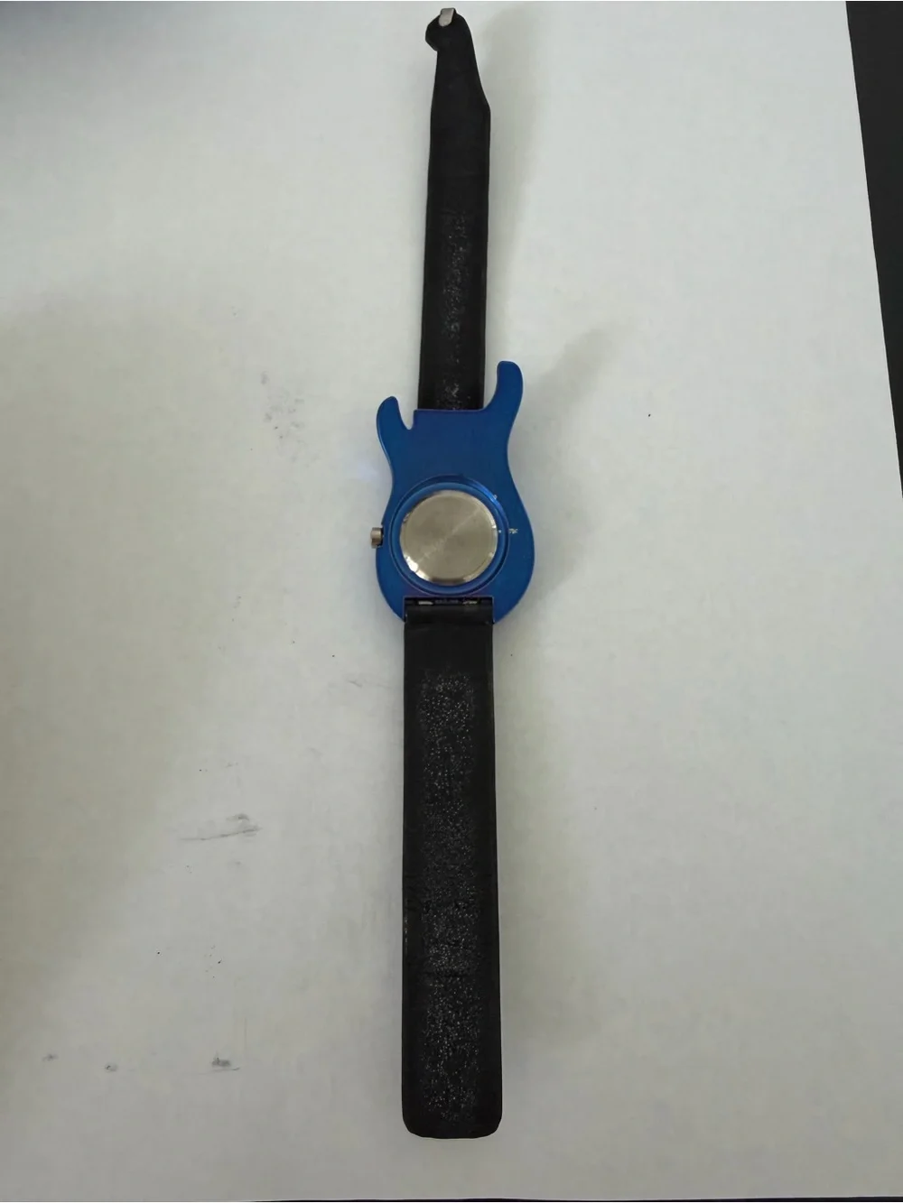 Vintage 2001 ZQ original Blue Guitar-Shaped Quartz Watch Japan Movt